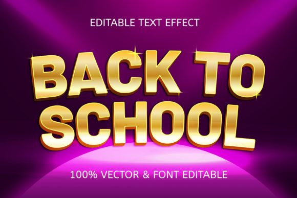 Back to School Style Luxury Text Effect for Designers