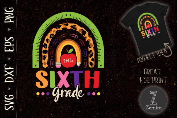 Hello Sixth Grade Rainbow Back to School: A Versatile Design Bundle for Celebrating the Transition to Middle School