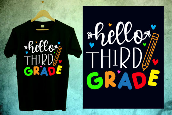 Hello Third Grade Back to School T-Shirt – A Versatile Design for the New School Year