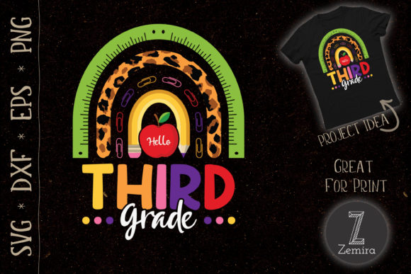 Hello Third Grade Rainbow Back to School