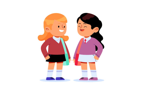 Kids Back to School Vector Icon Set for Modern Design Projects