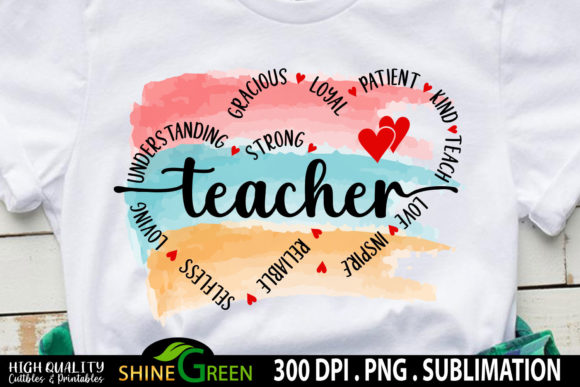 Sublimation Teacher Heart Back to School: A Practical Design Resource for Educators and Creators